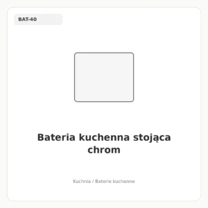 Bateria kuchenna stojąca chrom