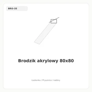 Brodzik akrylowy 80x80