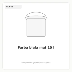 Farba biała mat 10 l