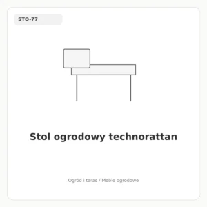 Stol ogrodowy technorattan