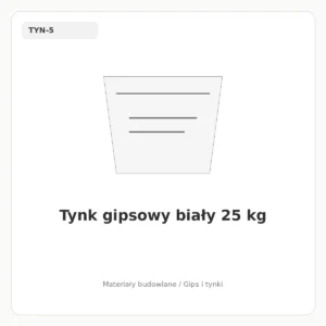 Tynk gipsowy biały 25 kg