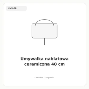 Umywalka nablatowa ceramiczna 40 cm