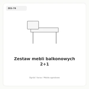 Zestaw mebli balkonowych 2+1