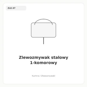 Zlewozmywak stalowy 1-komorowy