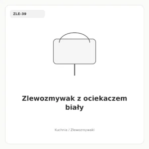 Zlewozmywak z ociekaczem biały